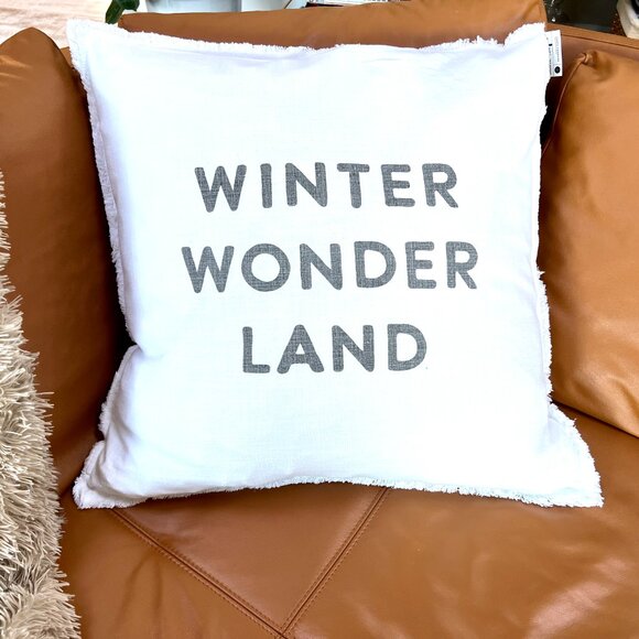 NWT.  The Best Ever Pillow - WINTER WONDER LAND Euro Pillow Case & Insert - Picture 1 of 9